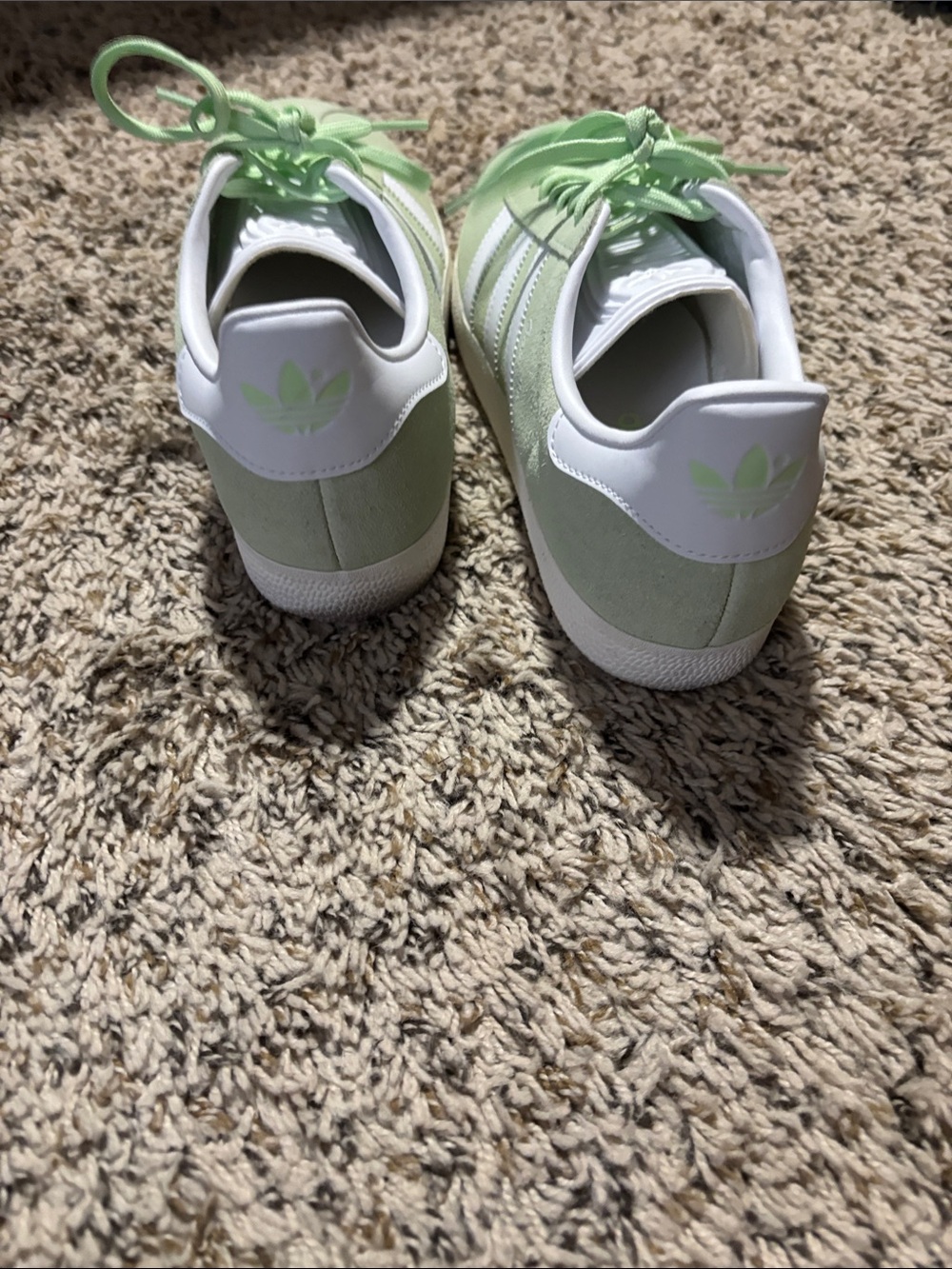 adidas Gazelle Sneakers in Pale Green and White - Picture 8 of 8
